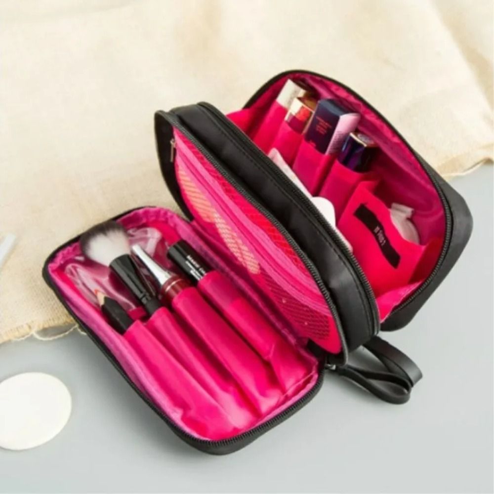 Black Mini Make Up Bag For Fem - Mens Grooming Kit Bag ulasan dan harga