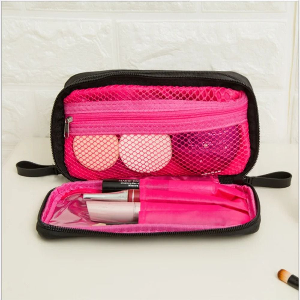 Black Mini Make Up Bag For Fem - Mens Grooming Kit Bag ulasan dan harga