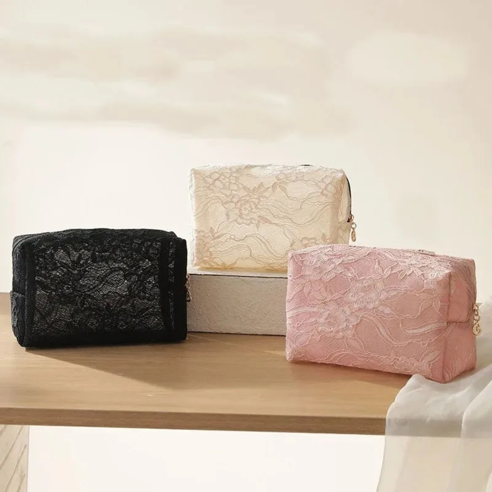 Lace Mesh Women's Makeup Bag L - Mens Grooming Kit Bag ulasan dan harga