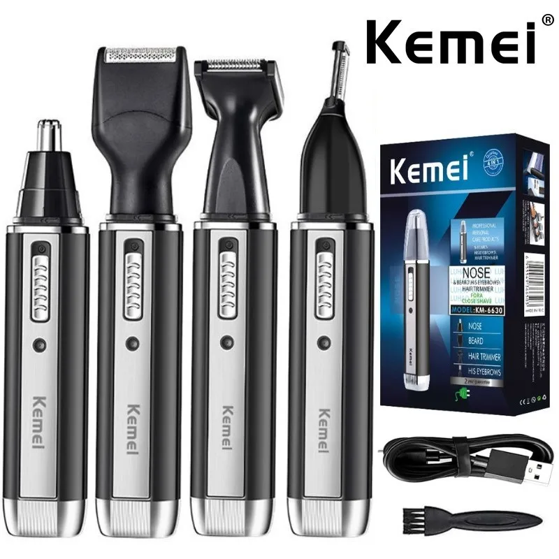 Kemei 4 in 1 trimmer for men E - Men'S Grooming Nose And Ear ulasan dan harga