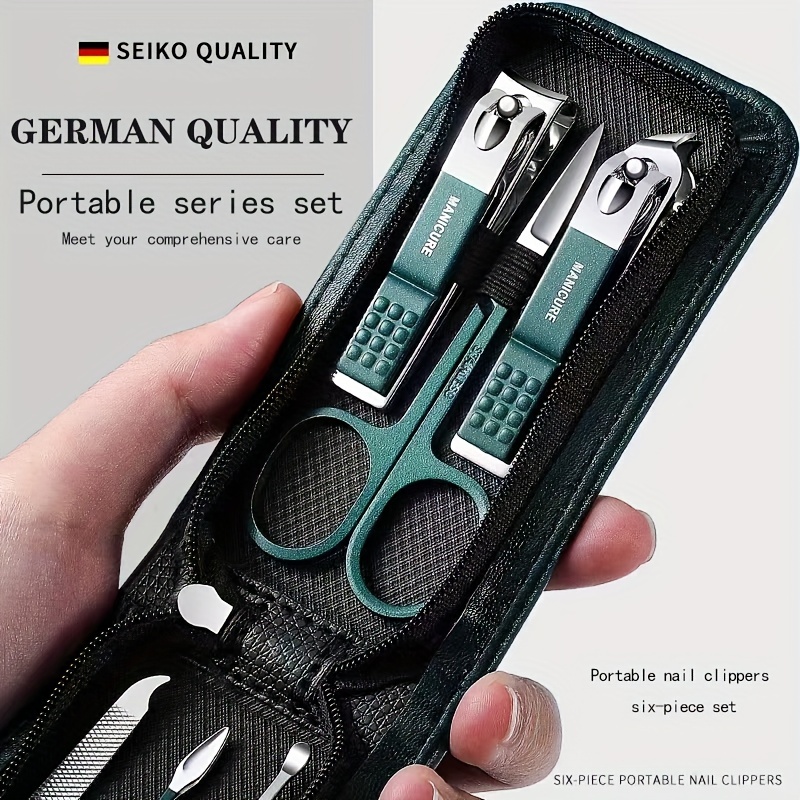 Nail Clipper Set, 6PCS Manicur - Mens Grooming Travel Kit ulasan dan harga