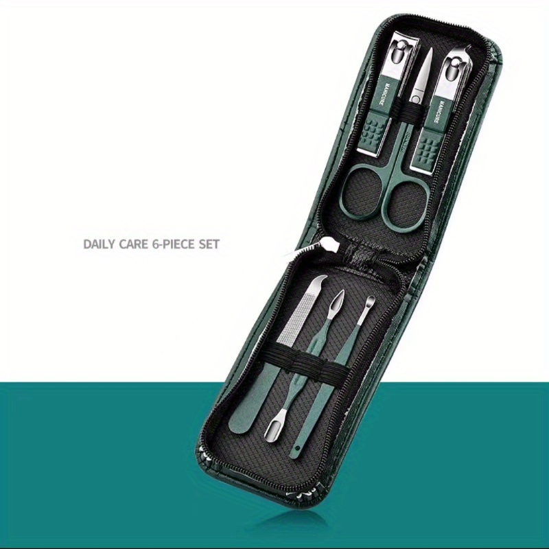 Nail Clipper Set, 6PCS Manicur - Mens Grooming Travel Kit ulasan dan harga