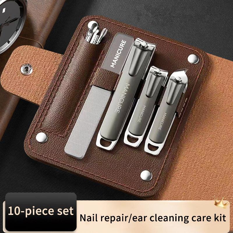 10 Pcs Manicure Pedicure Set P - Mens Grooming Travel Kit ulasan dan harga