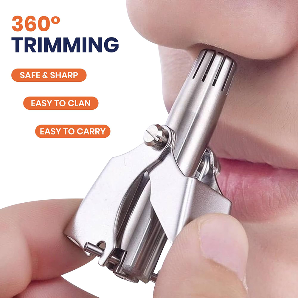 Portable Stainless Steel Manua - Men'S Grooming Nose And Ear ulasan dan harga