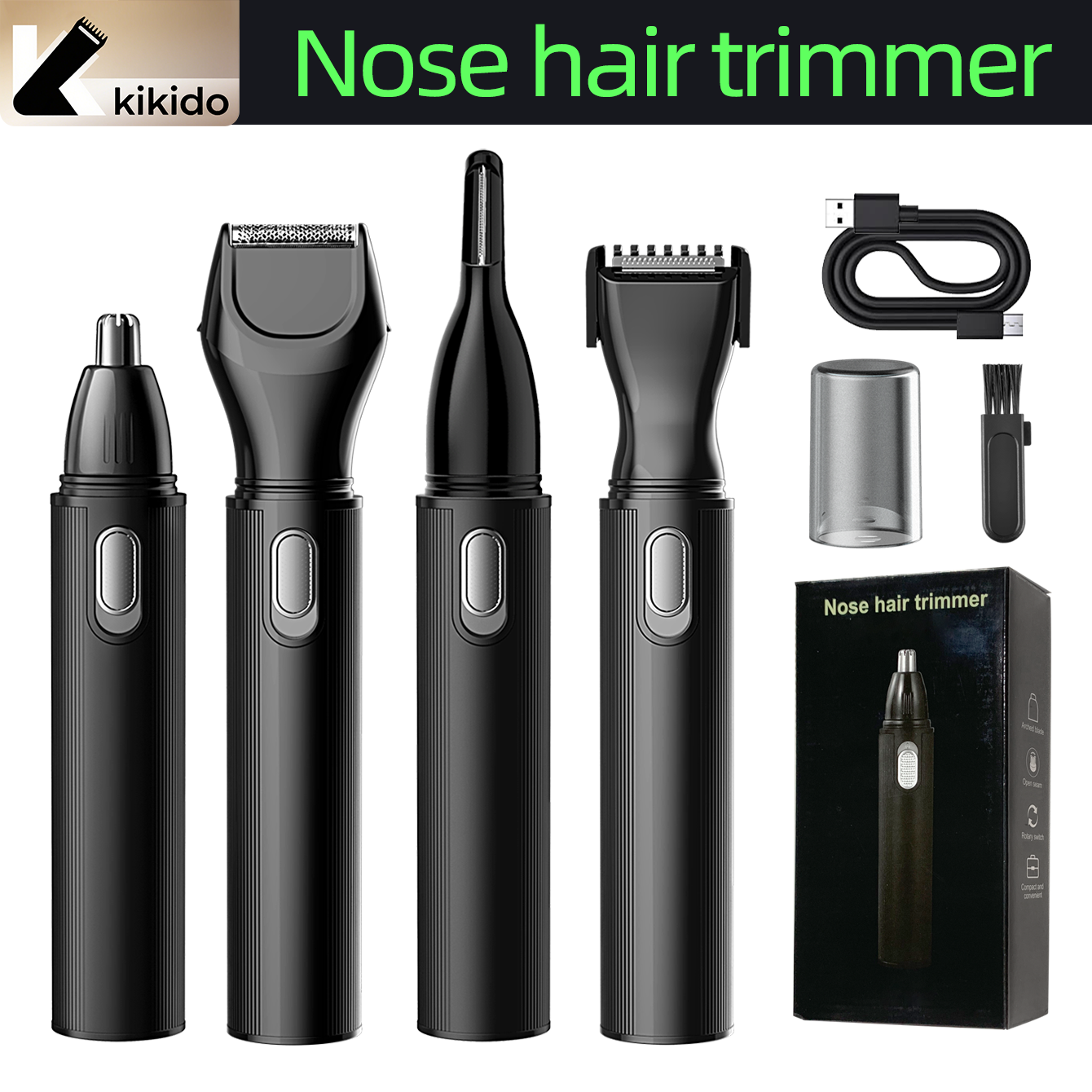 KIKIDO 4 in 1 Nose Hair Trimme - Men'S Grooming Nose And Ear ulasan dan harga