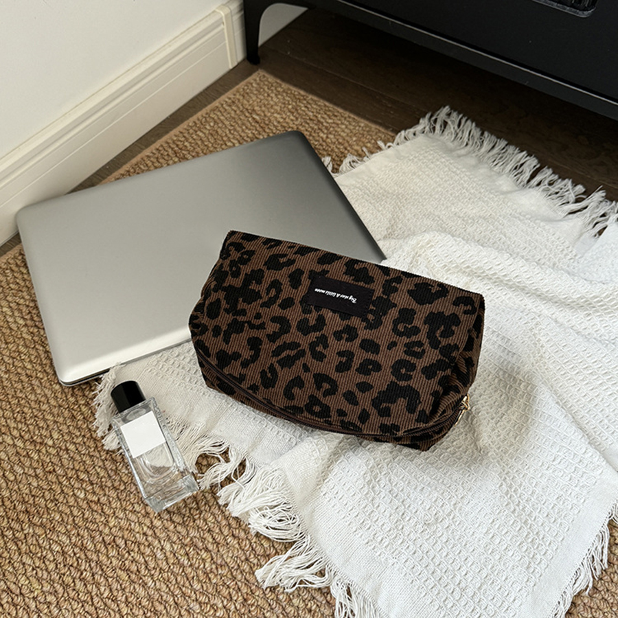 Unique Leopard Print Makeup Ba - Mens Grooming Kit Bag ulasan dan harga