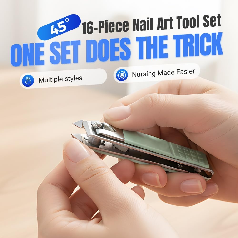 Manicure Set 16 in 1 Stainless - Mens Grooming Travel Kit ulasan dan harga