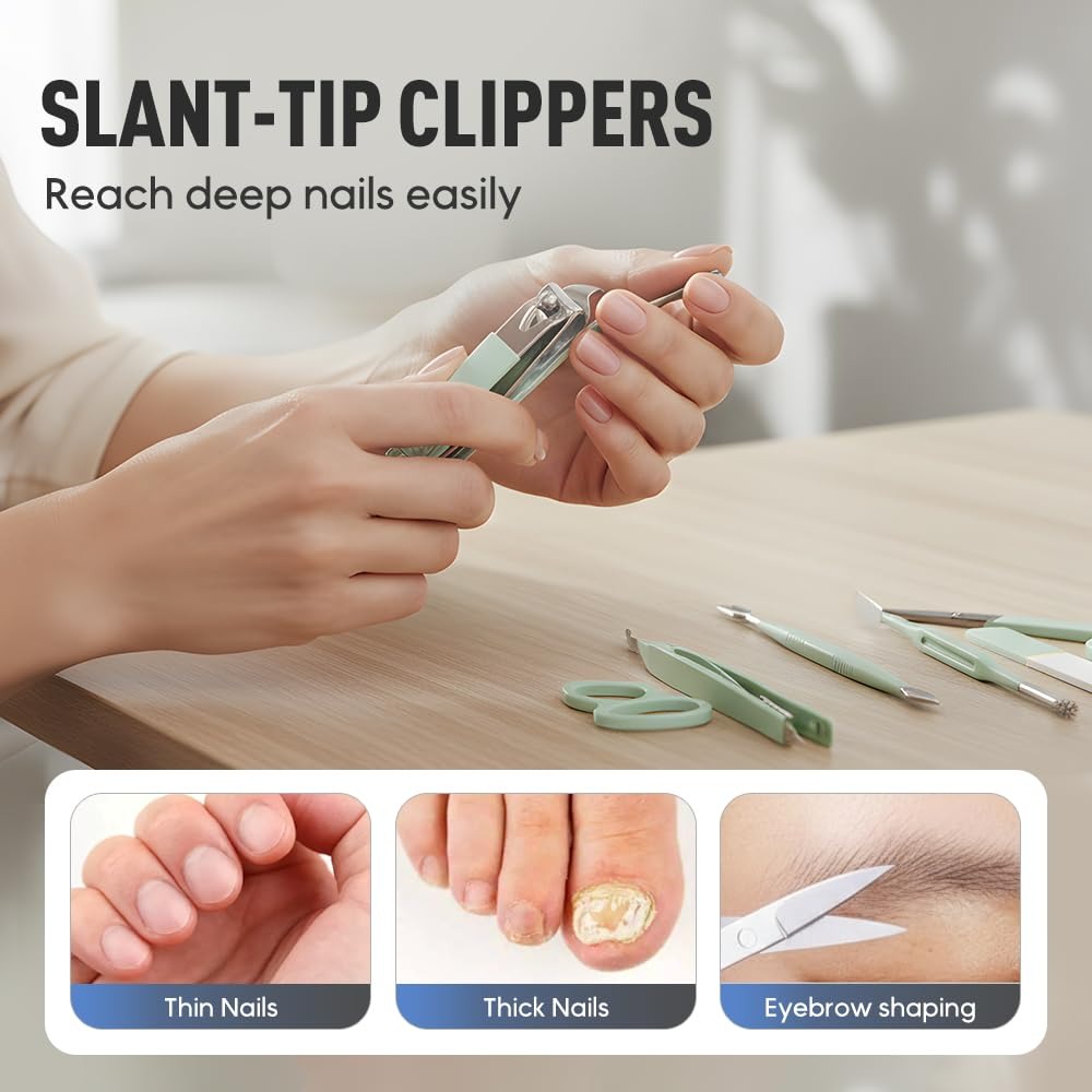 Manicure Set 16 in 1 Stainless - Mens Grooming Travel Kit ulasan dan harga