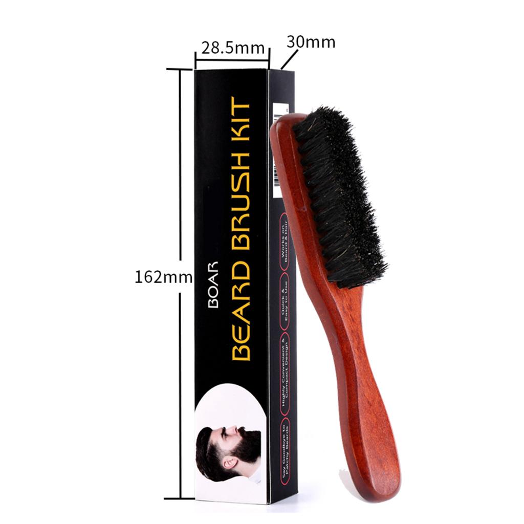Wooden Beard Brush Long Handle - Mens Grooming Travel Kit ulasan dan harga